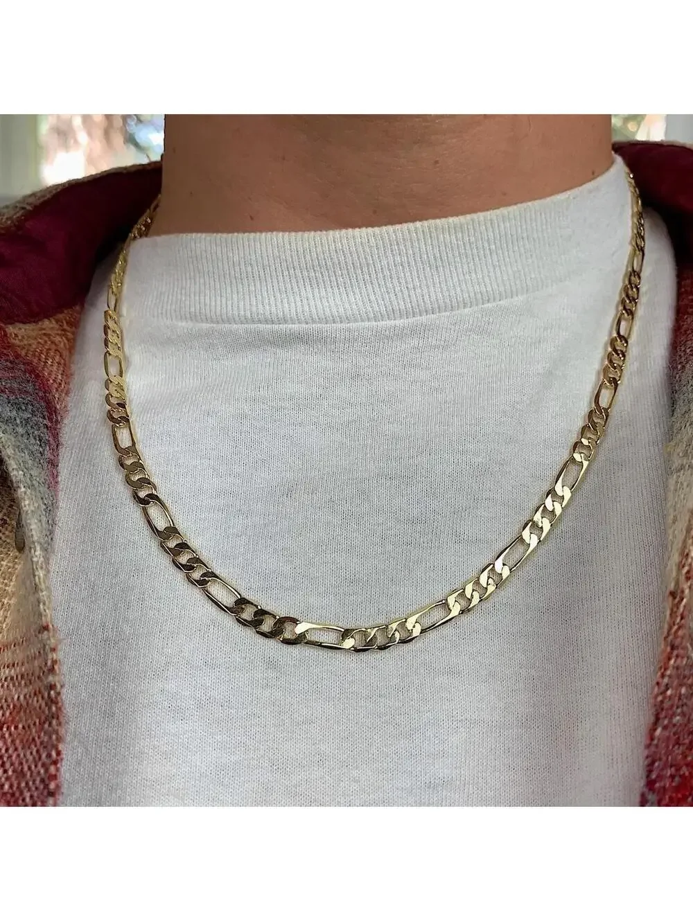 Y2k Vintage style Figaro Chain Gold Plated Stainless Steel high quality. Great